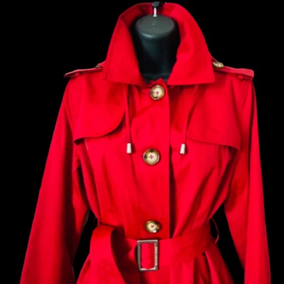 Michael Kors Jackets & Blazers - MICHEAL KORS RED TRENCH COAT